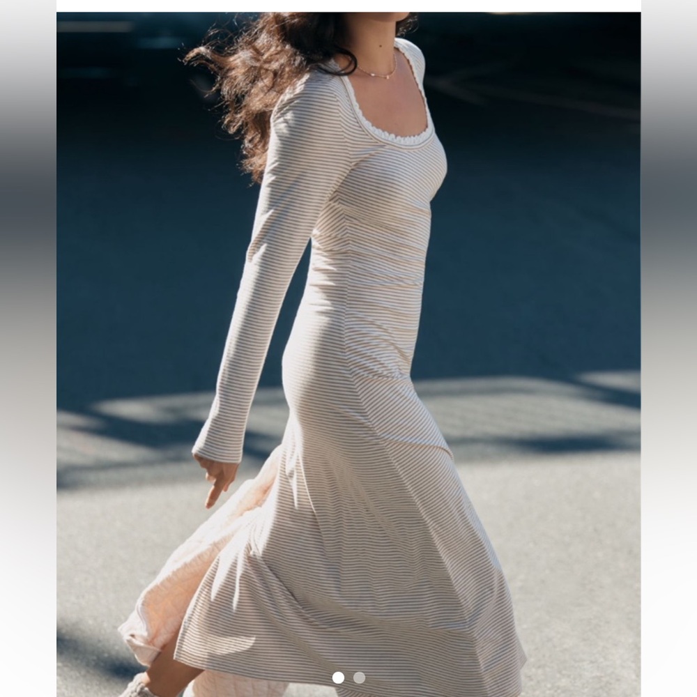 Daily Practice by Anthropologie Fitted Ruched Maxi Dress